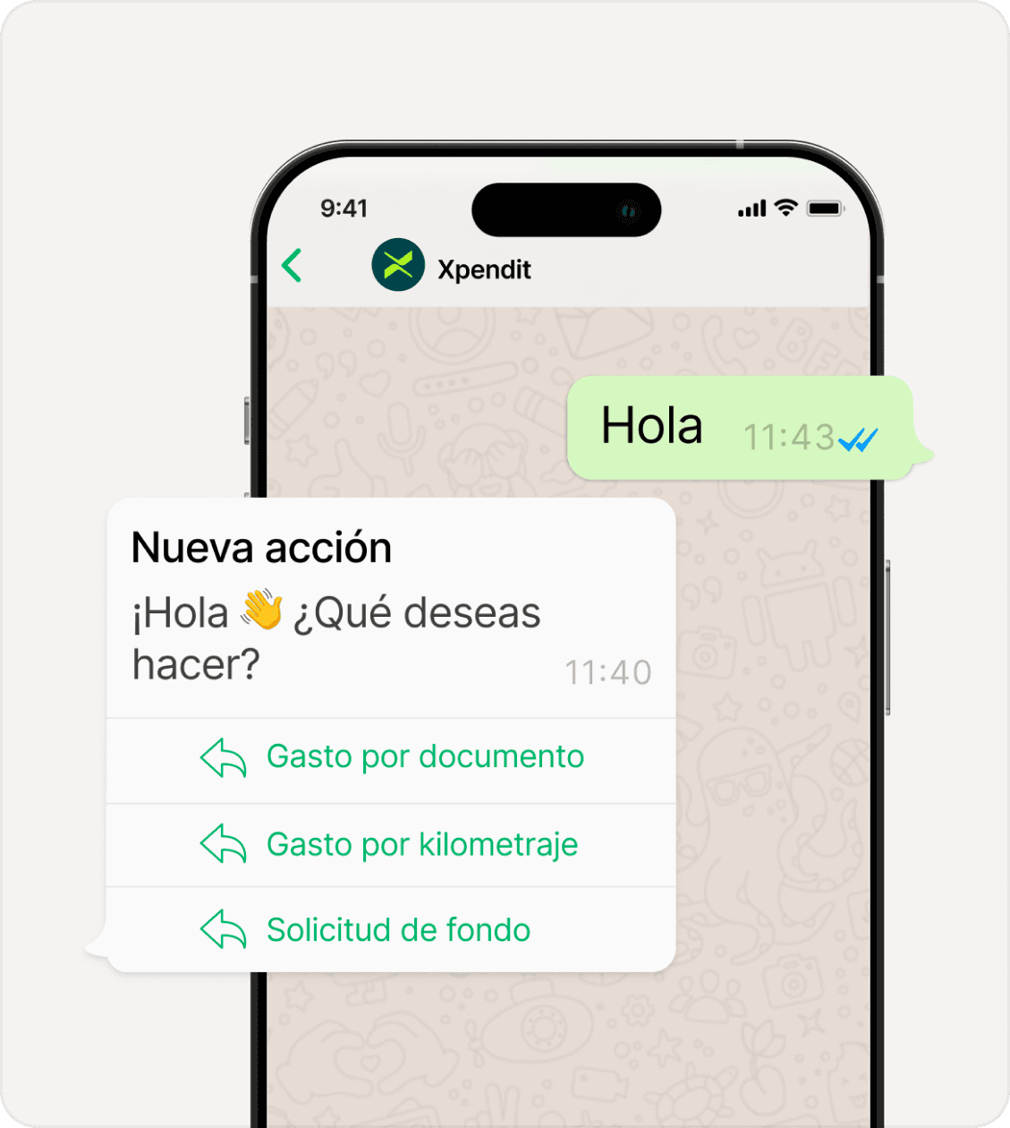Captura de gastos por WhatsApp en Xpendit
