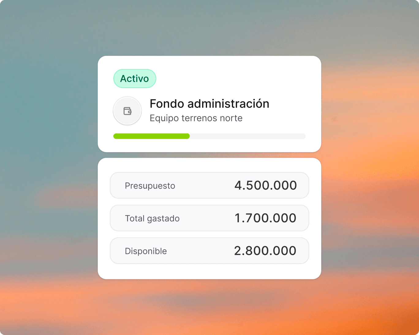 Gestión de fondos en Xpendit